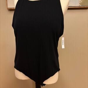 Soma new XXL Black Sleeveless Ribbed Bodysuit NWT